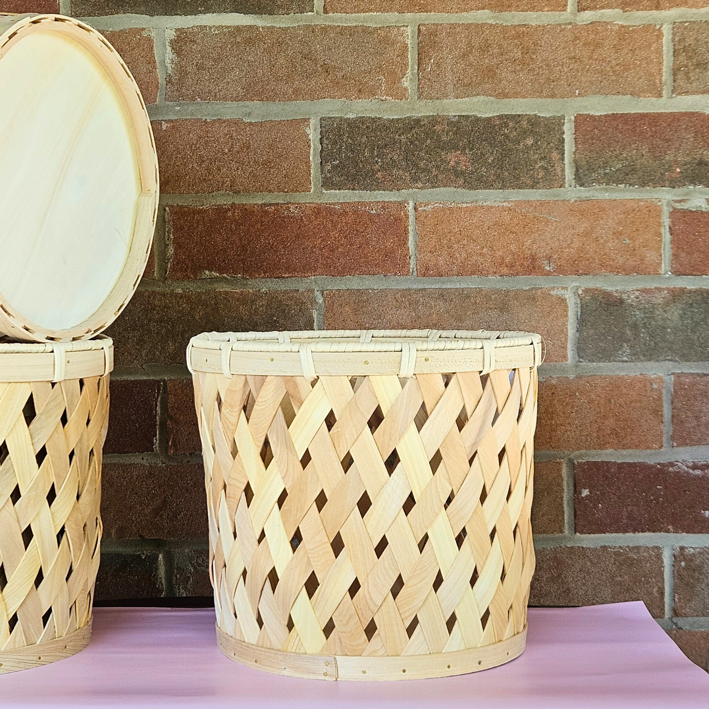 Tall Cross-stitched Baskets