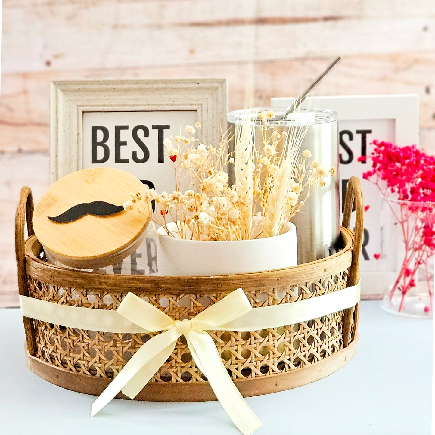 Small Size Rattan Father's Day Hamper / Basket