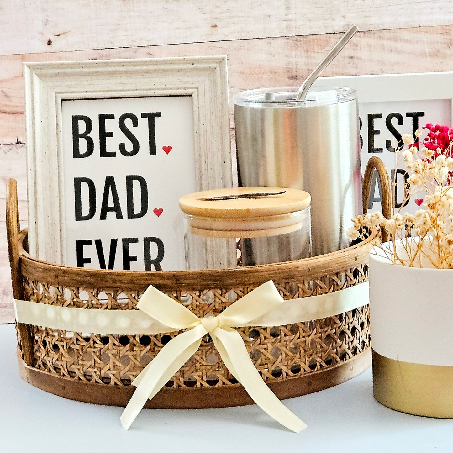 Small Size Rattan Father's Day Hamper / Basket