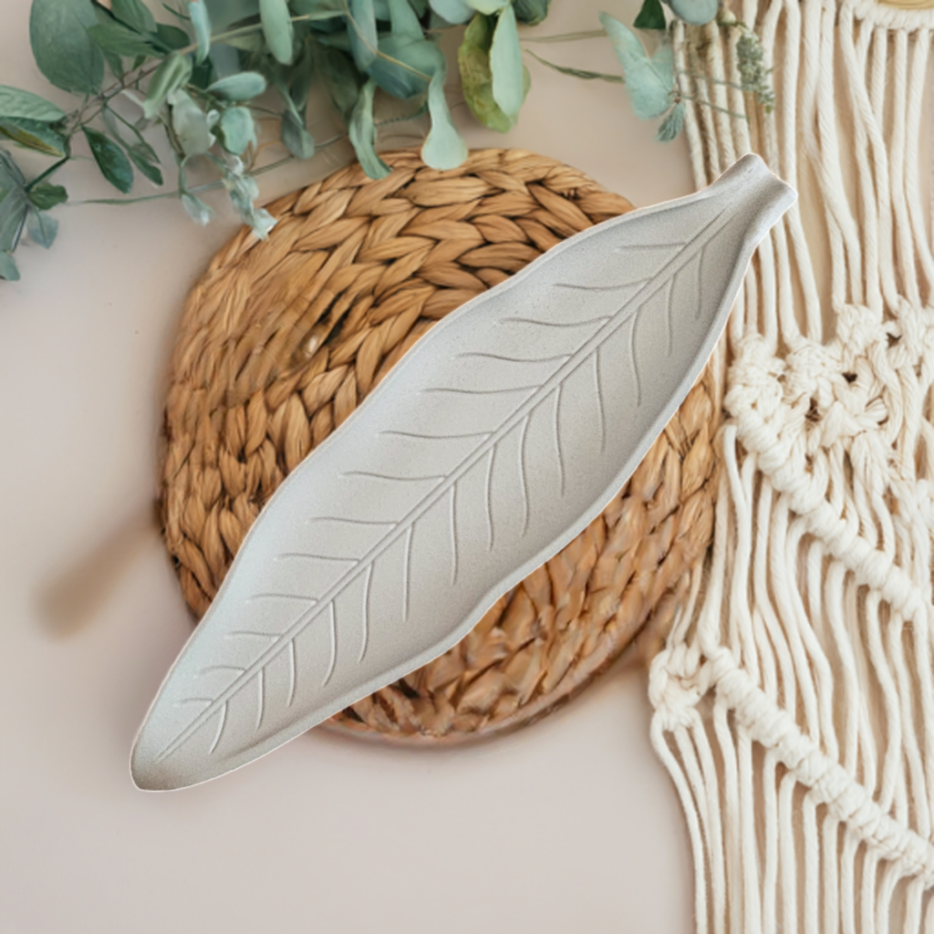 Willow Gray Leaf Tray